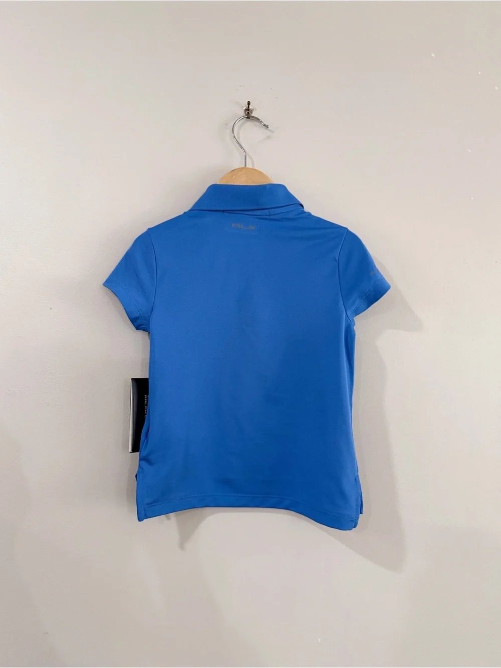 RLX Ralph Lauren Girls Sz 4 Blue Performance Polo Wicking Golf Tennis Preppy NWT